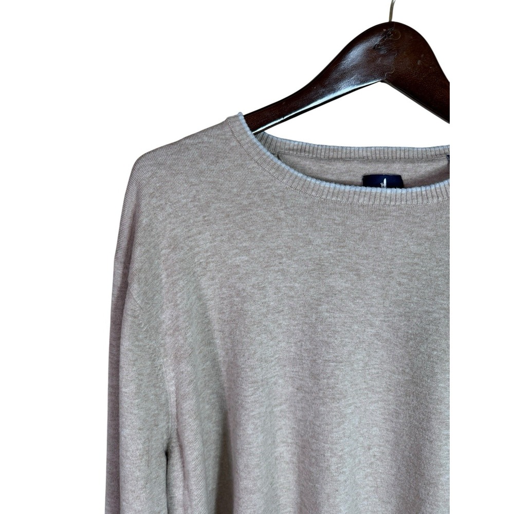 JOHNNIE-O Crewneck Knit Sweater Size Large Cotton Nylon Silk Camel‎ Color - Picture 3 of 6
